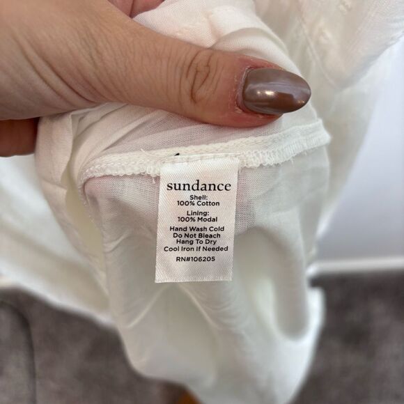 Sundance White Eyelet Arezzo Dress NEW Size Large - Picture 12 of 13
